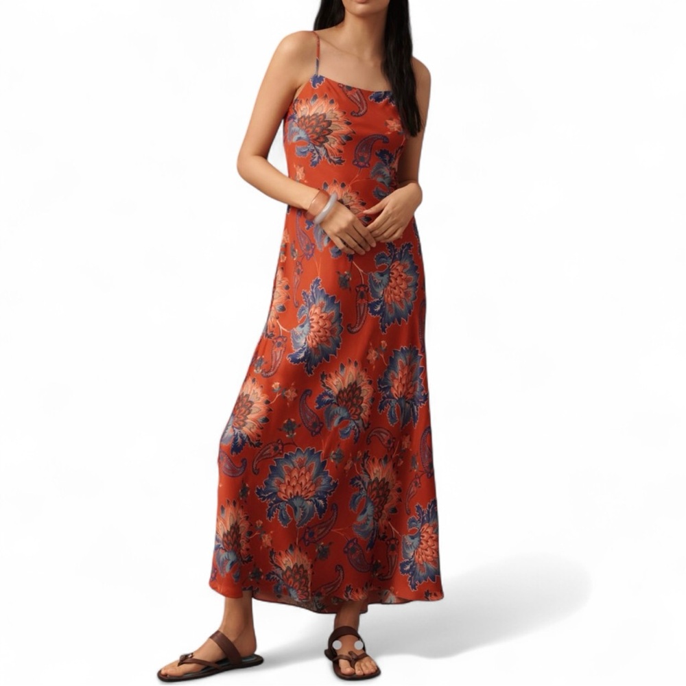 NWT FARM Rio Luang Red Floral Sleeveless Dress XXS